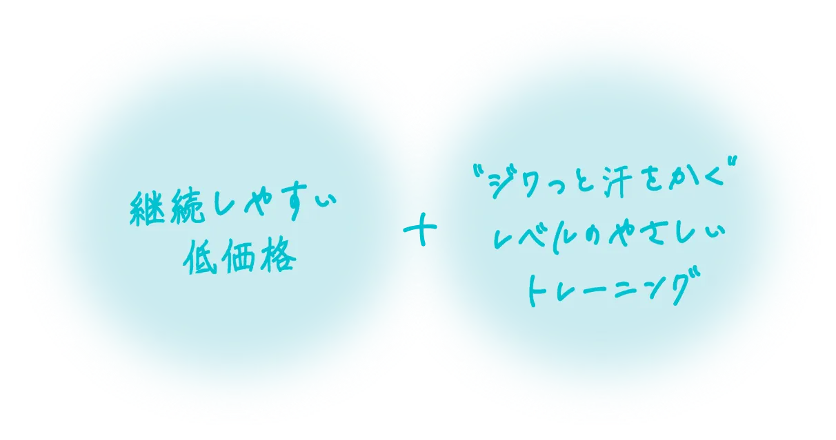 継続しやすい低価格+じわっと汗をかくレベルの初心者でも安心のトレーニング